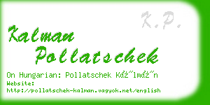 kalman pollatschek business card